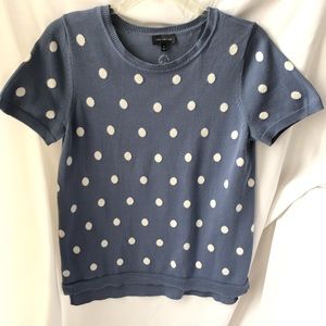 The Limited polka dot, short sleeve sweater